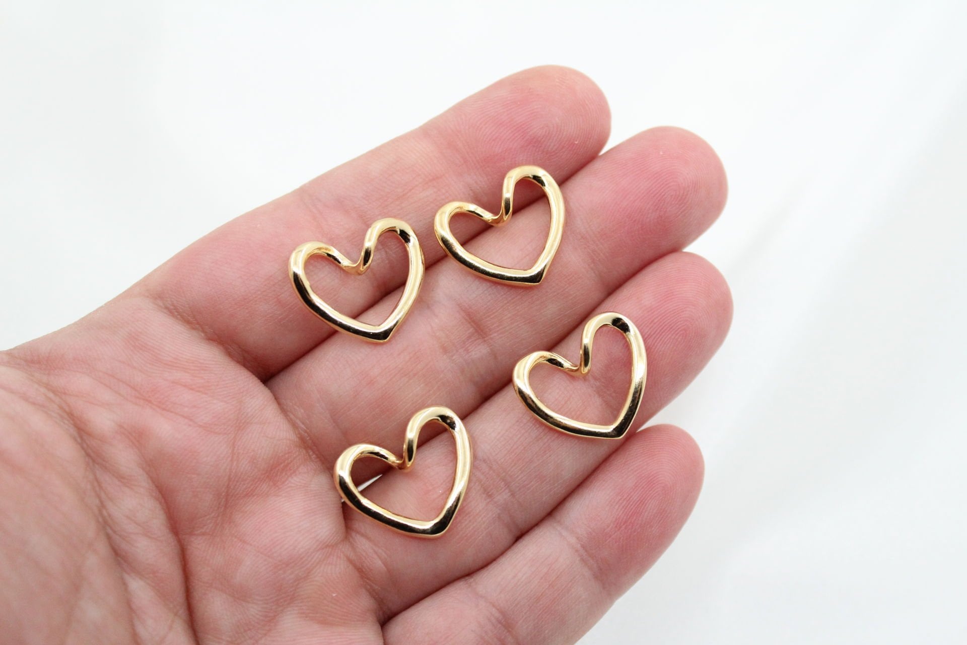 Altın Kaplama Döküm Kulpsuz Kalp