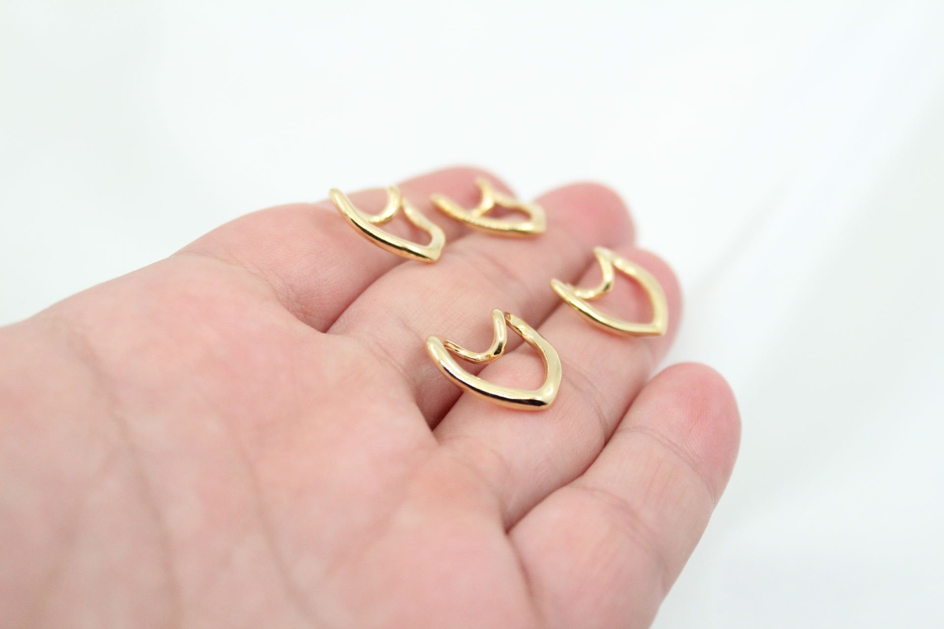 Altın Kaplama Döküm Kulpsuz Kalp