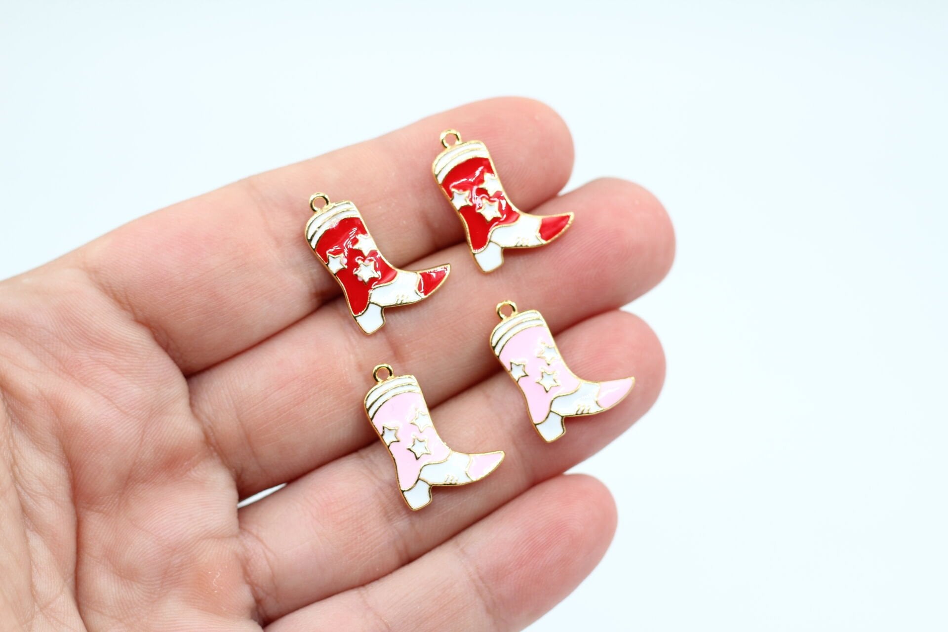 Altın Kaplama Mineli Çizme Kolye Ucu