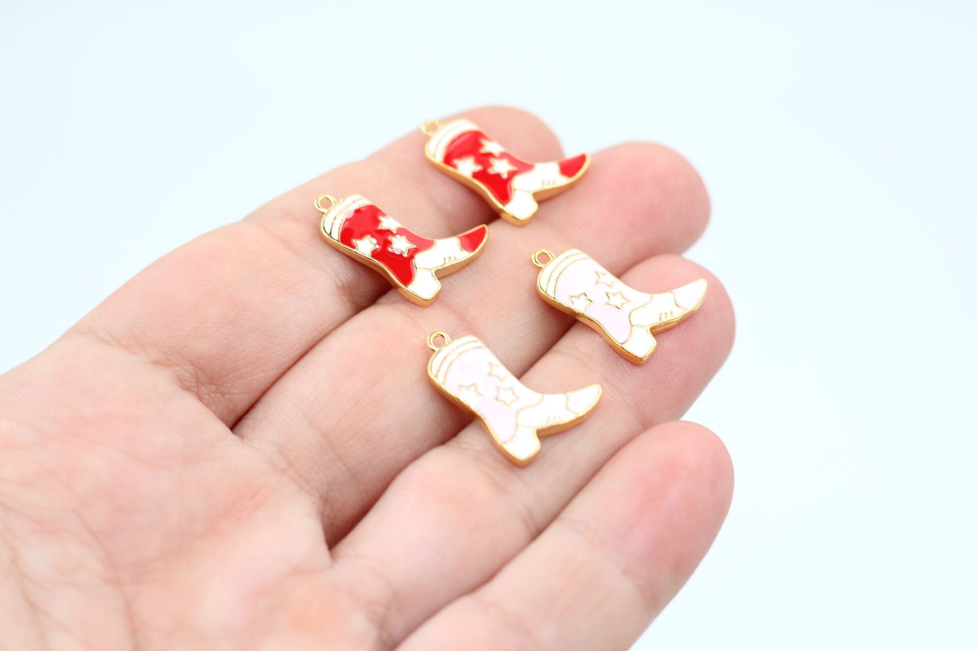 Altın Kaplama Mineli Çizme Kolye Ucu