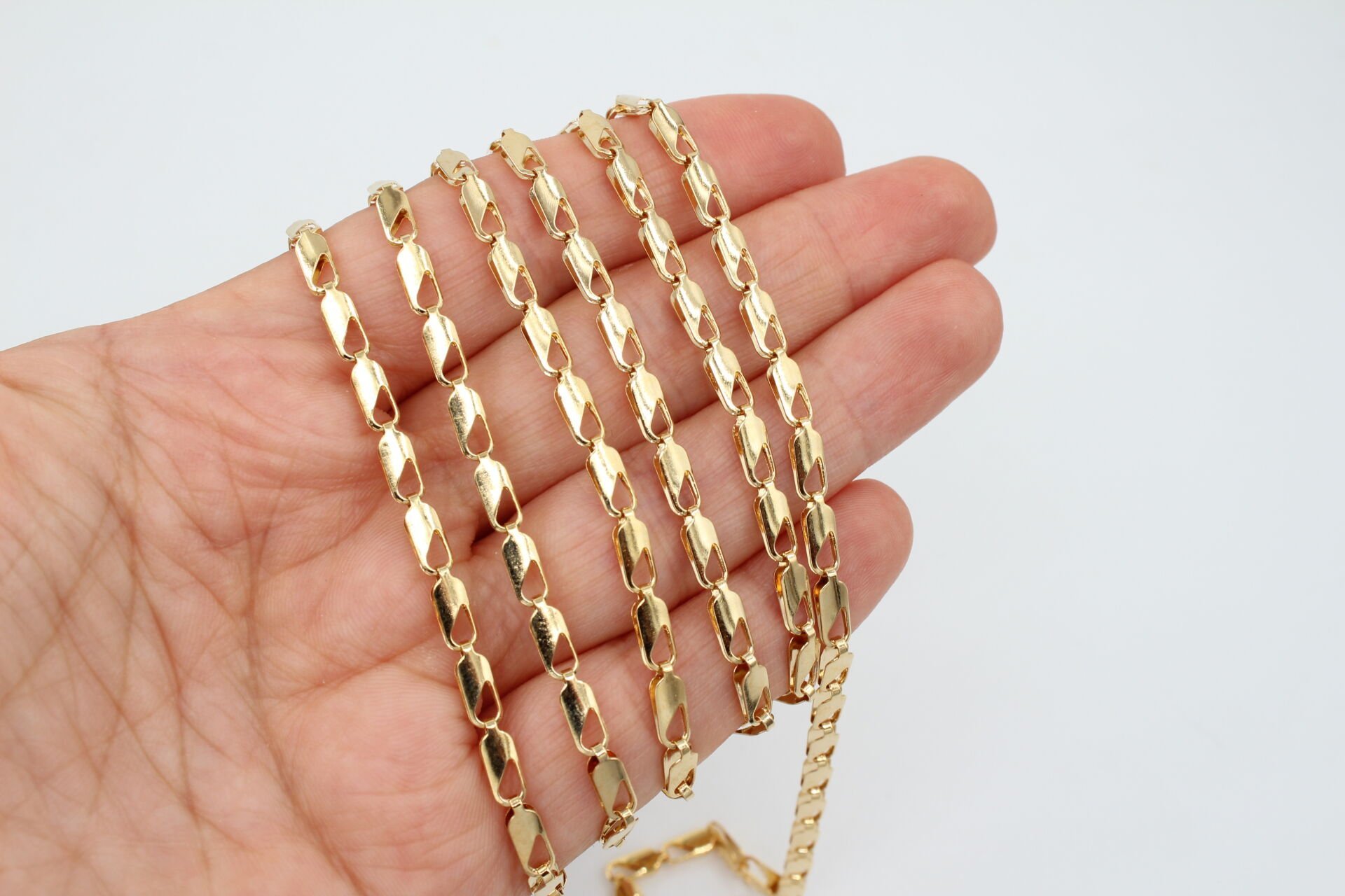 Altın Kaplama Büyük Baget Zincir 1mt