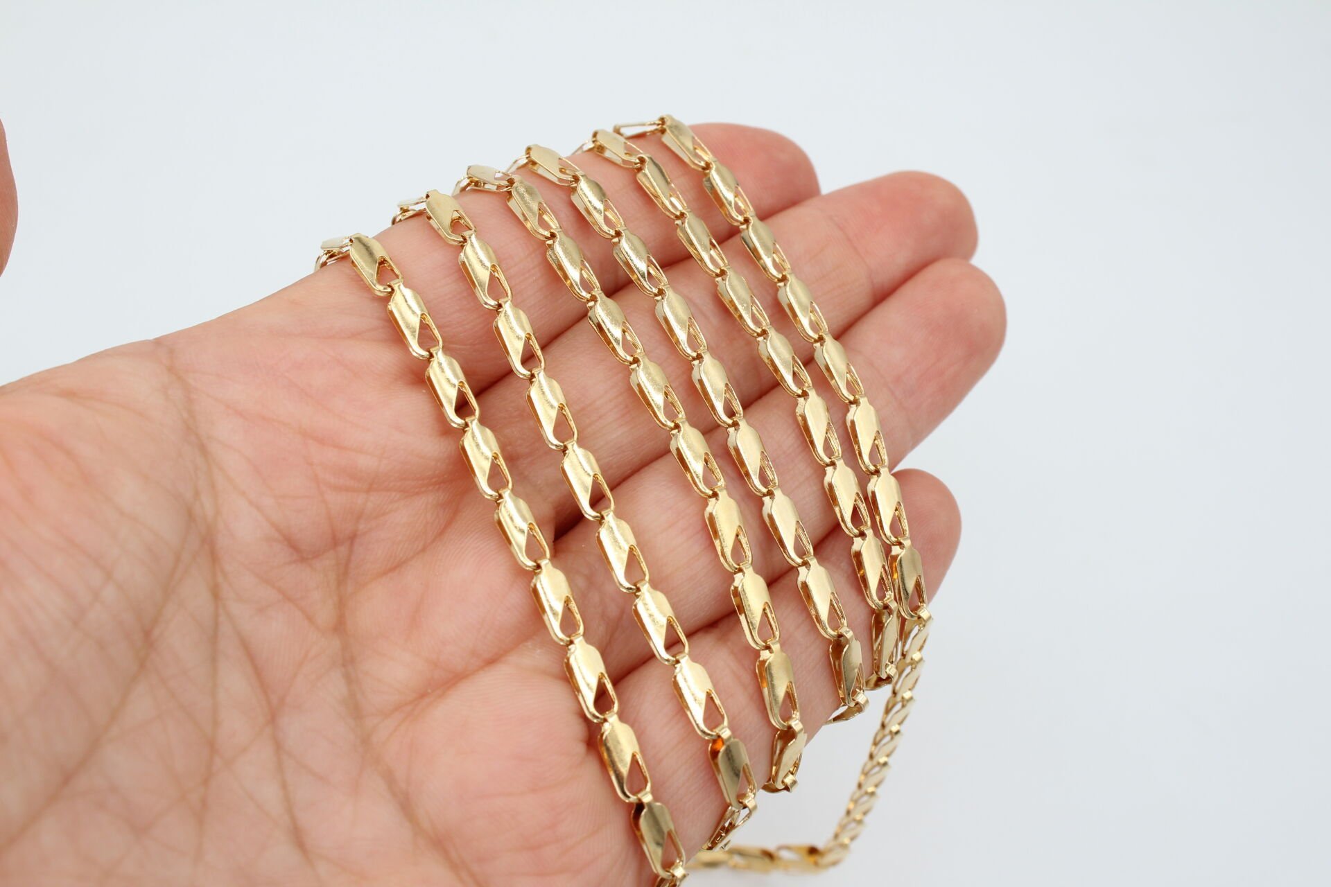 Altın Kaplama Büyük Baget Zincir 1mt