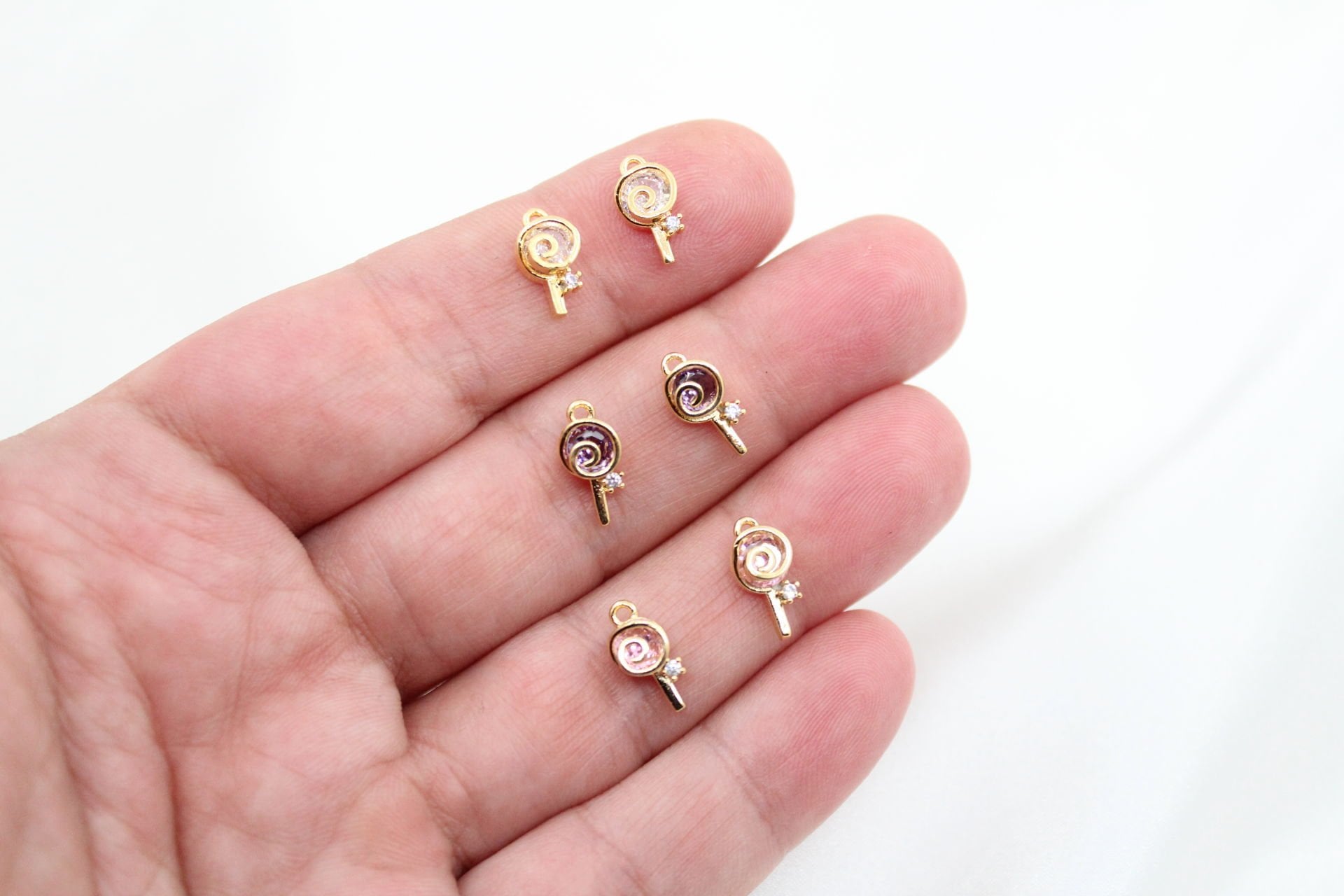 Altın Kaplama Zirkonlu Şeker Kolye Ucu