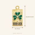 Altın Kaplama Mineli GOOD LUCK Yonca