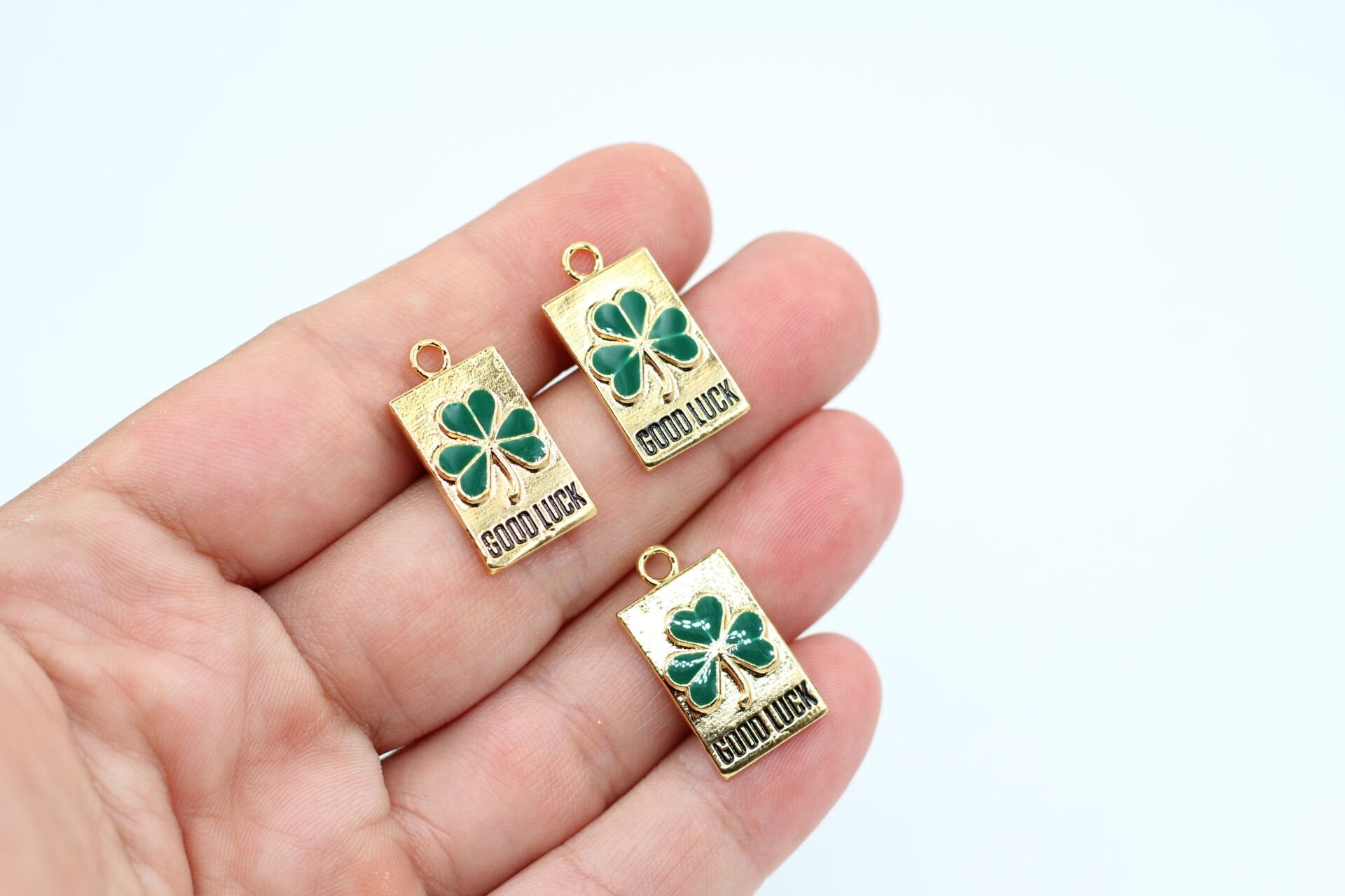 Altın Kaplama Mineli GOOD LUCK Yonca