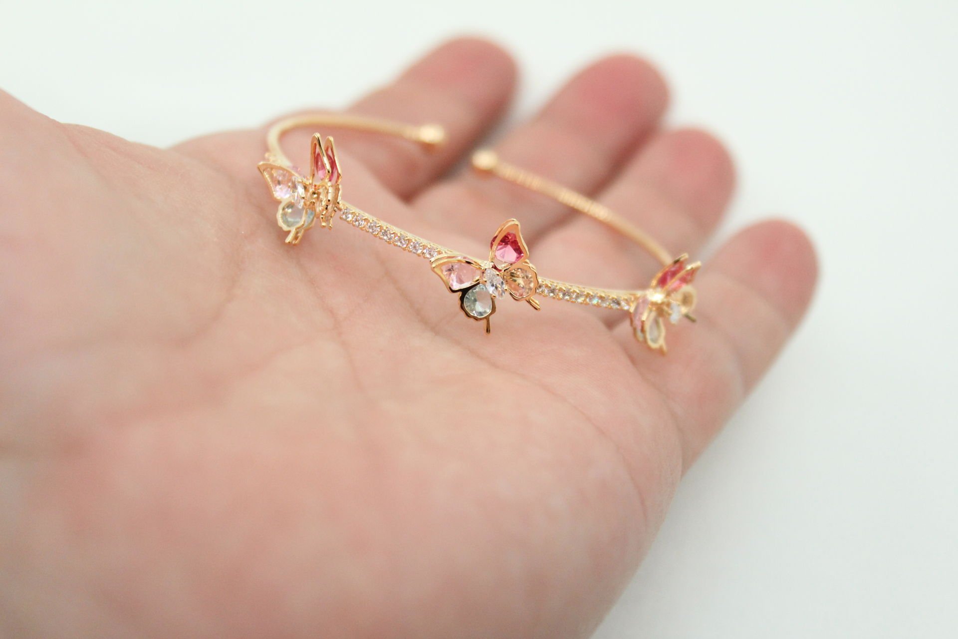 Altın Kaplama Mix Kelebek Bileklik