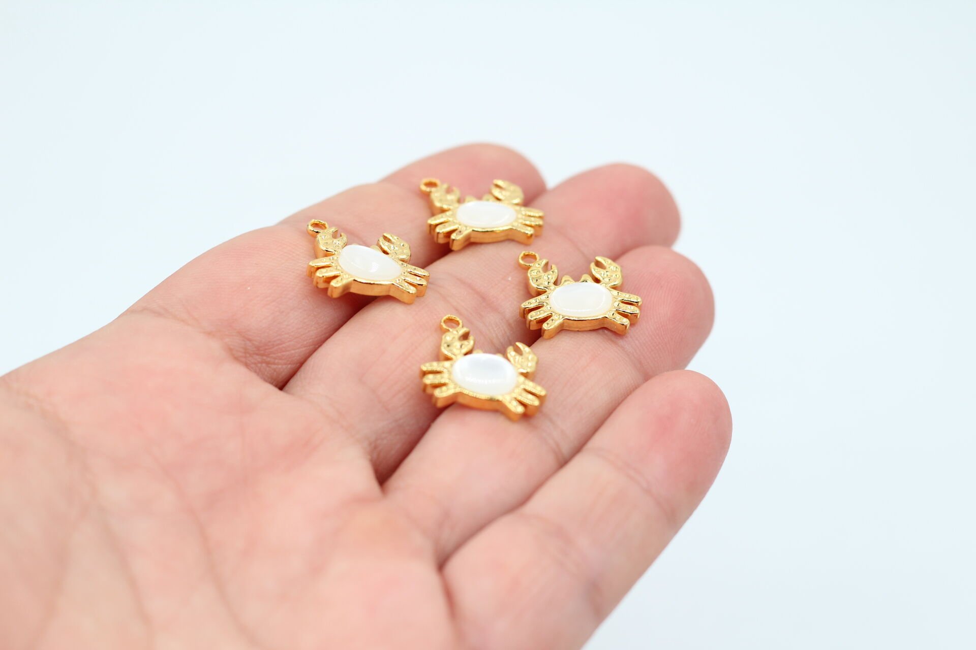 Altın Kaplama Sedef Taşlı Yengeç