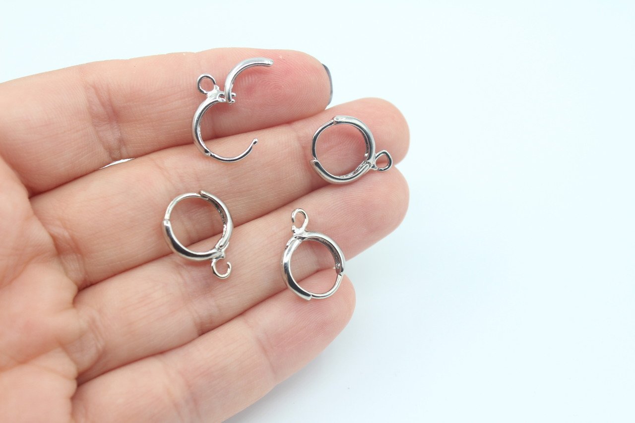 Rodyum Kap. Küçük Kalın Küpe