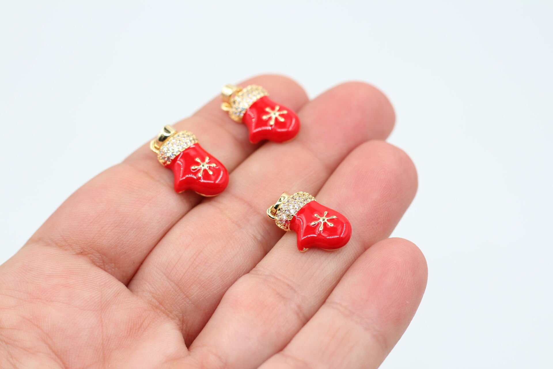 Altın Kaplama Mineli-Zirkonlu Yılbaşı Eldiveni