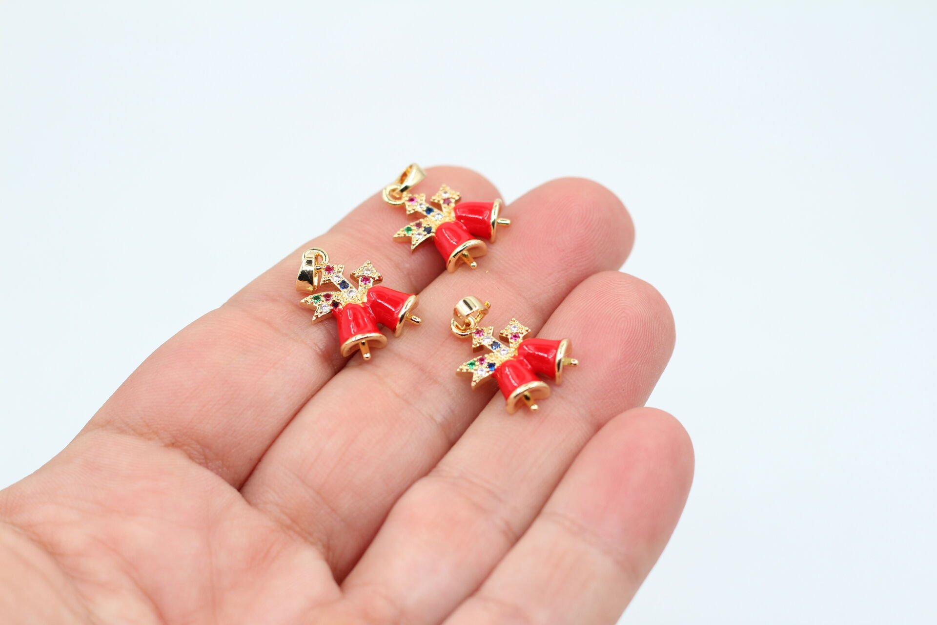 Altın Kaplama Mineli-Zirkonlu Yılbaşı Zil