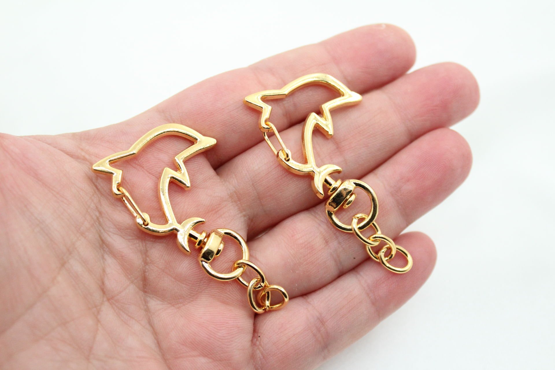 Altın Kaplama Yunus Anahtarlık