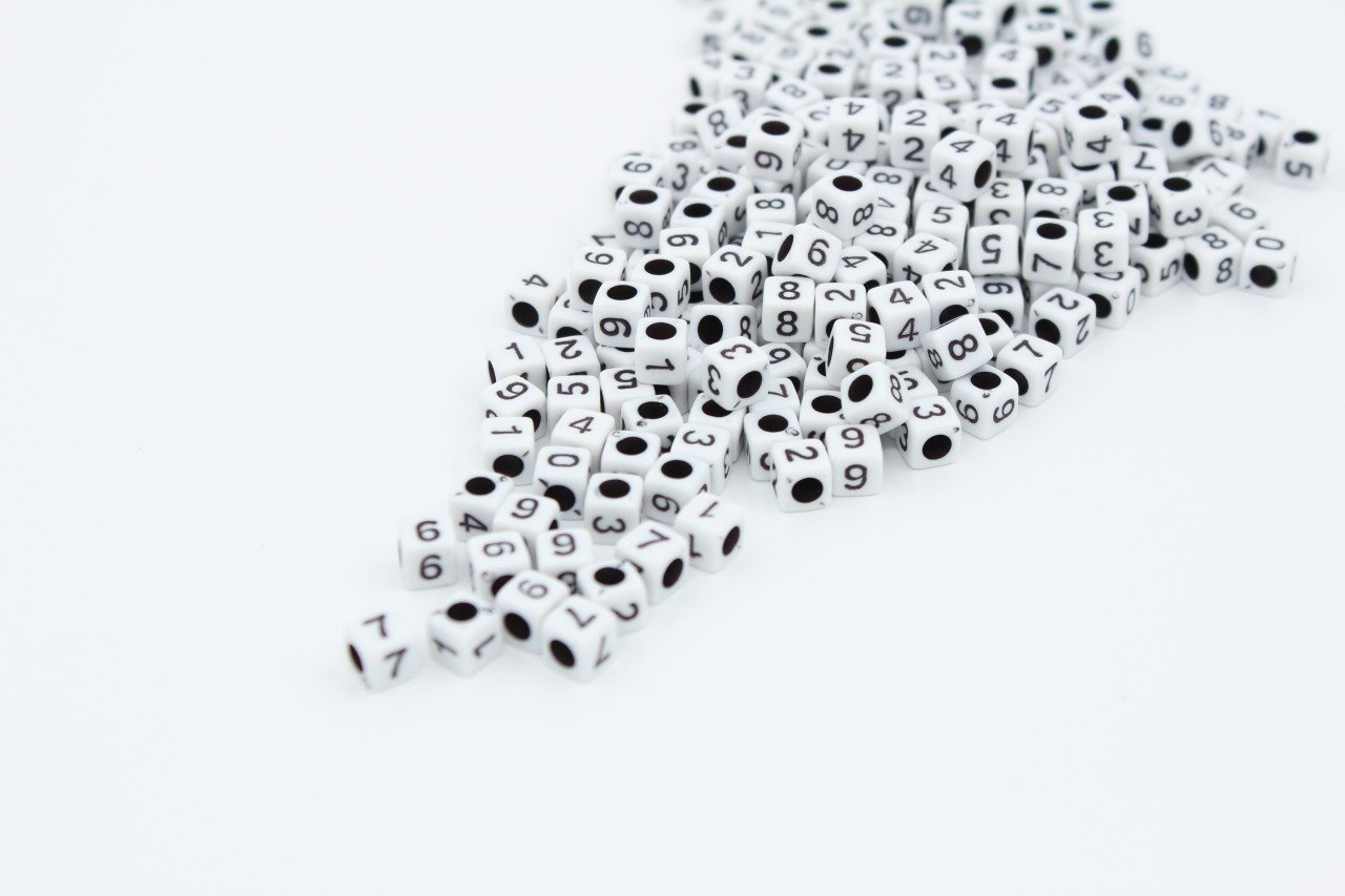 Beyaz Siyah Rakam 50gr