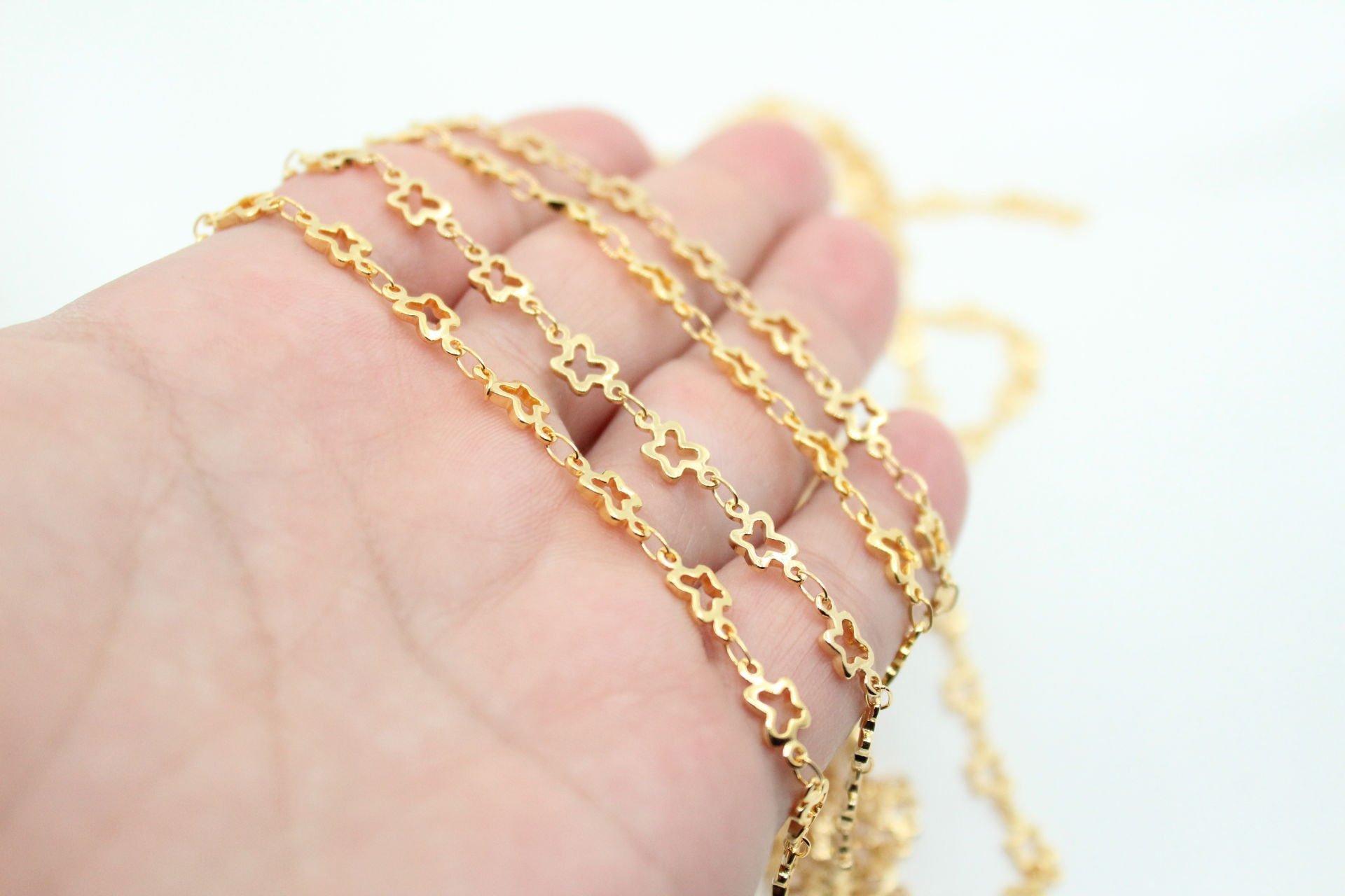 Altın Kaplama Kelebek Zincir