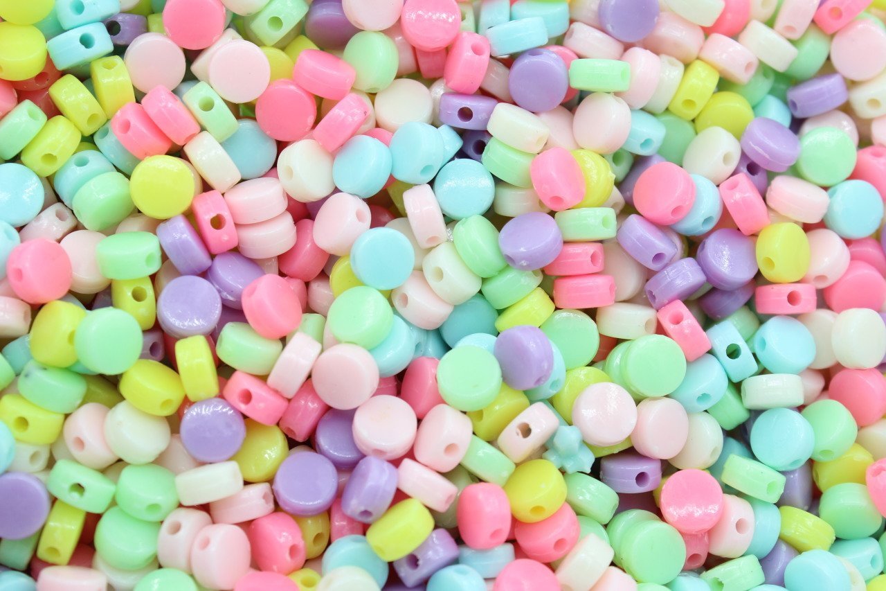 Basık Renkli Boncuk 10gr