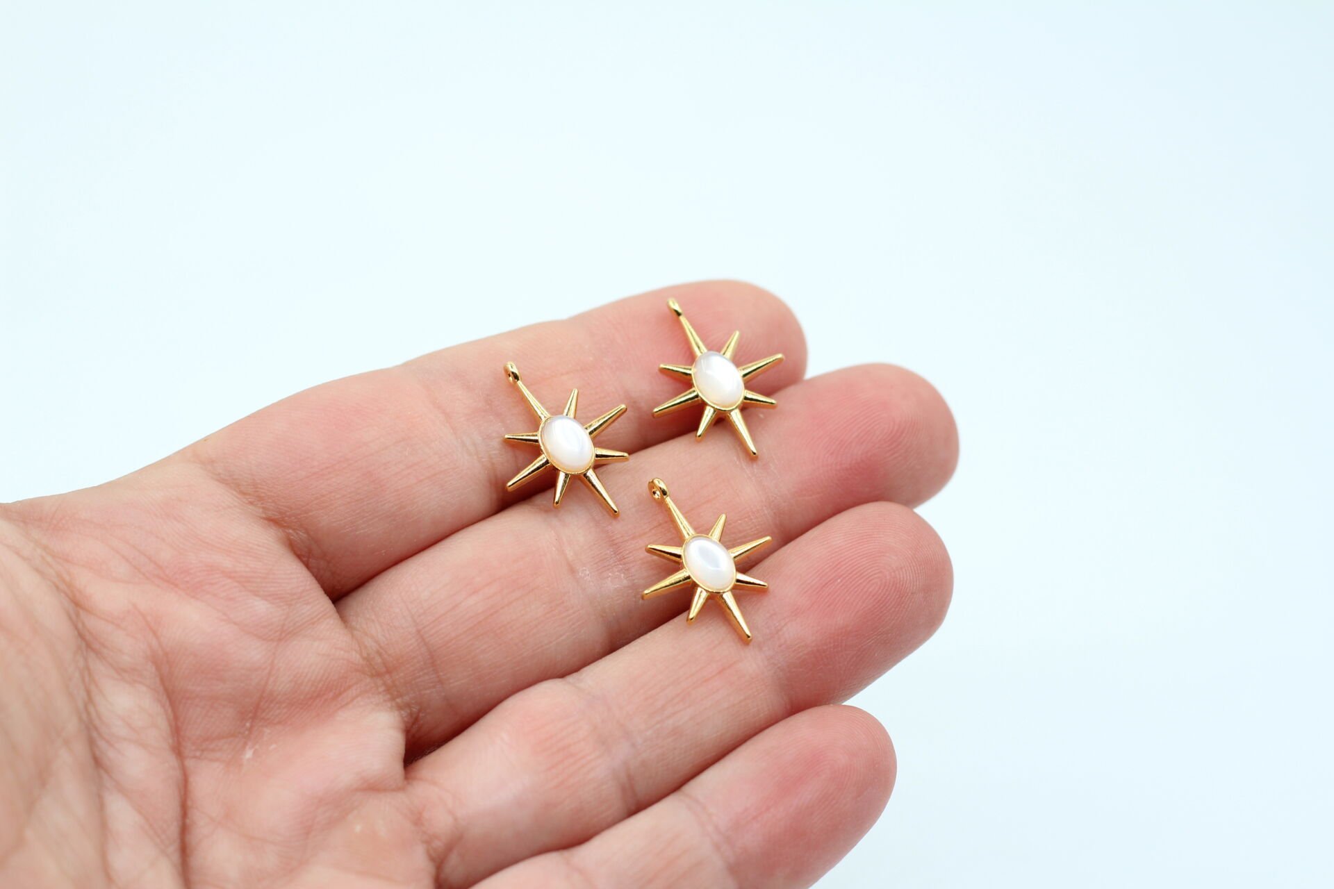 Altın Kaplama Sedef Taşlı Kutup Yıldızı