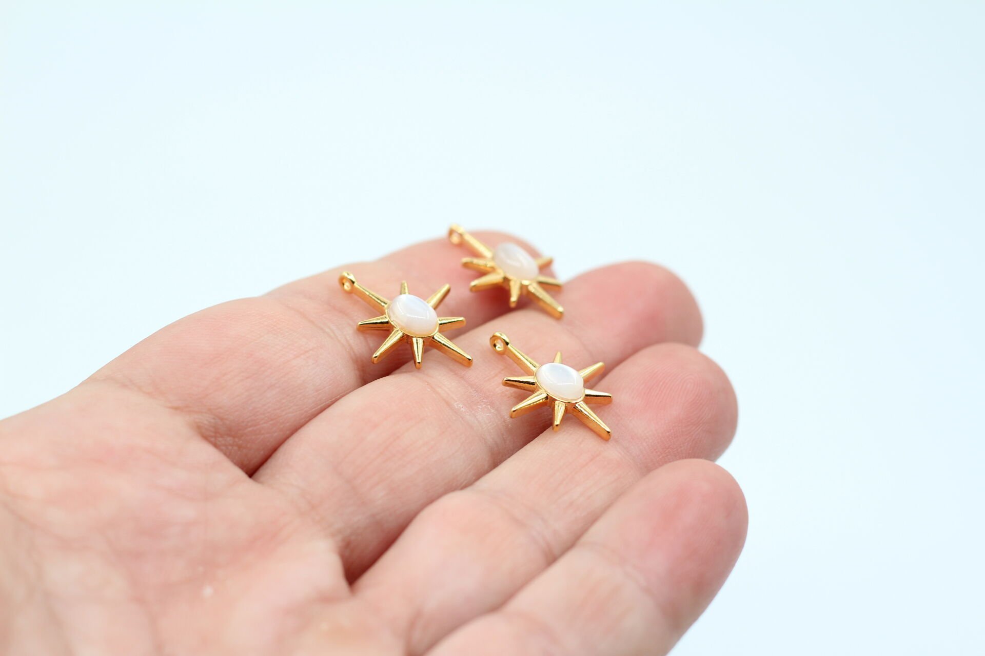 Altın Kaplama Sedef Taşlı Kutup Yıldızı