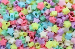 Renkli İri Delik Yıldız Boncuk 10gr