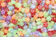 Renkli Çiçek Gülen Yüz Boncuk 10gr