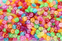 Basık Büyük Renkli Gülen Yüz 10gr