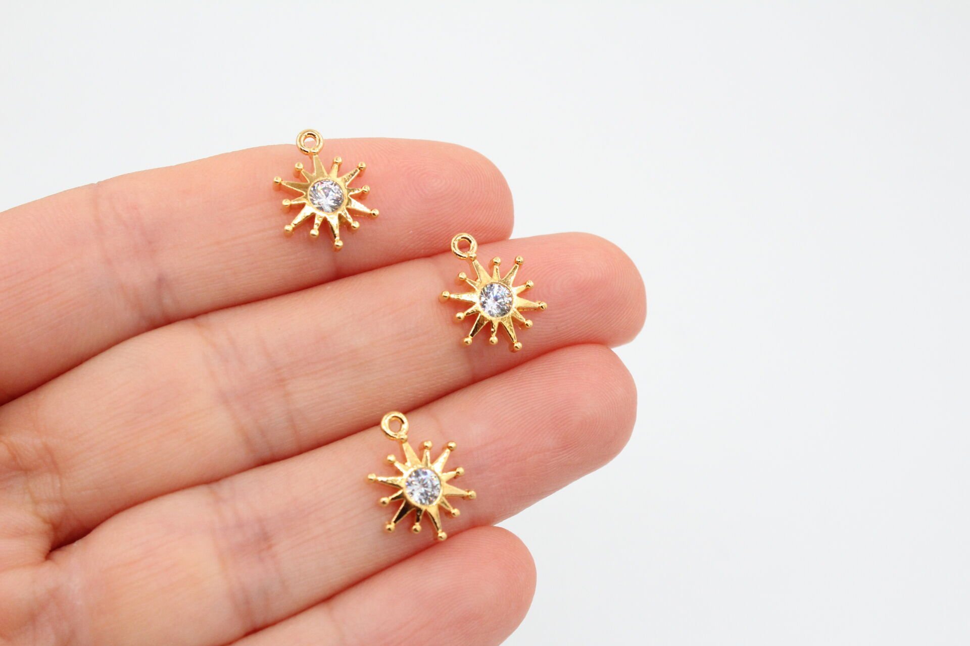 Altın Kaplama Zirkonlu İnce Güneş