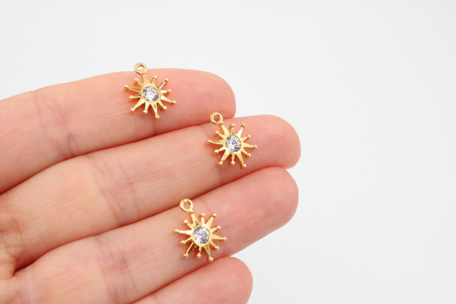 Altın Kaplama Zirkonlu İnce Güneş