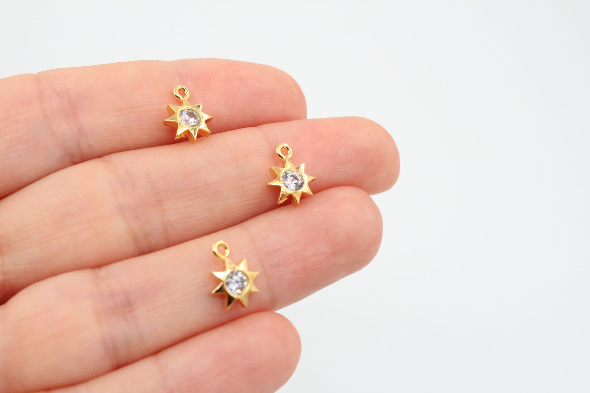 Altın Kaplama Zirkonlu Mini Yıldız