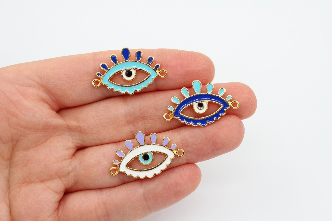 Altın Kap. Çift Kulplu Mineli Göz