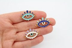 Altın Kap. Çift Kulplu Mineli Göz