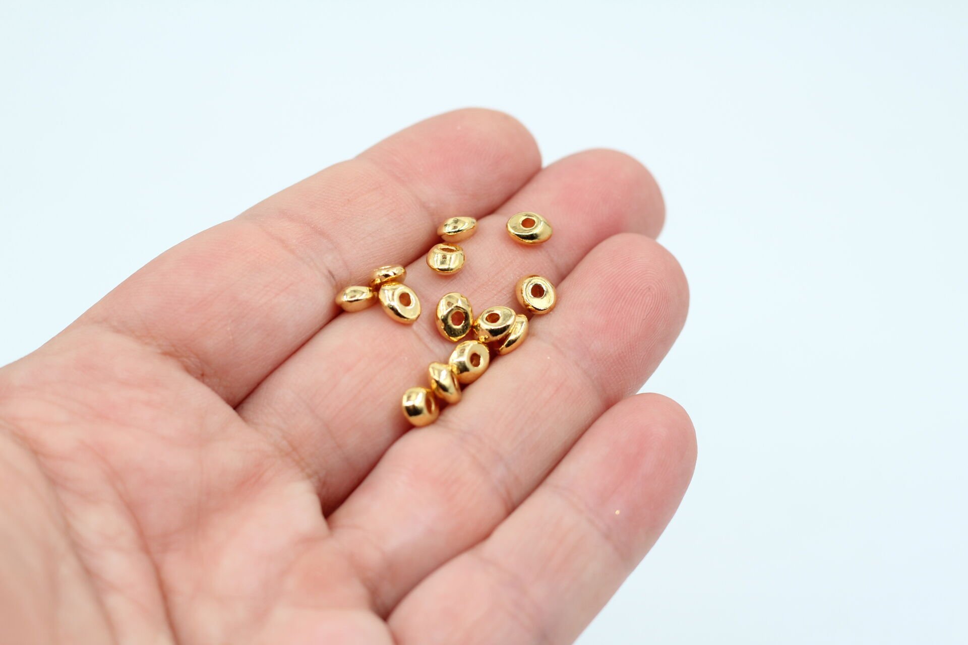 Altın Kaplama Yan Kesim Boncuk Arası 5 gr.