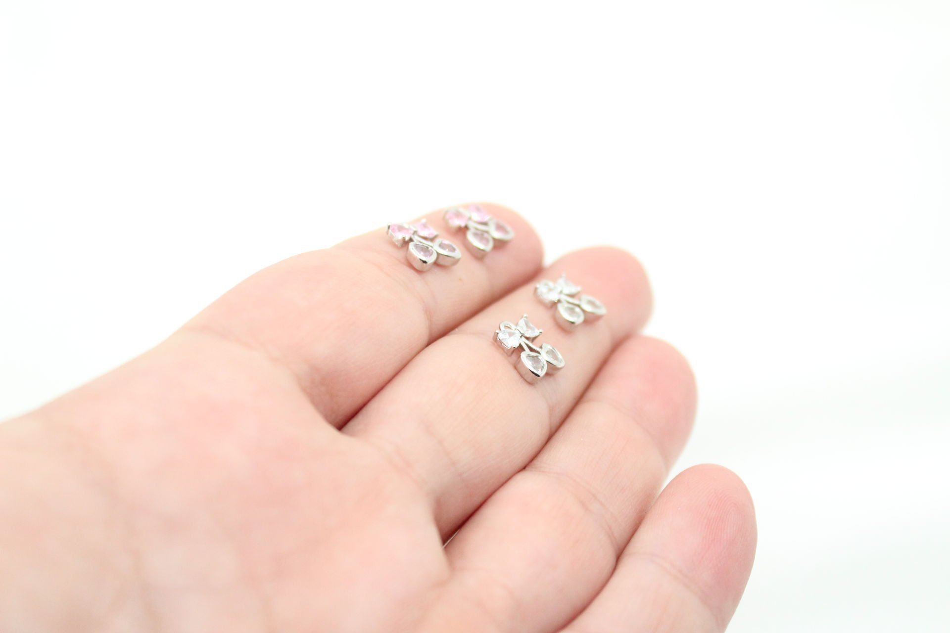 Rodyum Kaplama Minimal Kiraz Kolye Ucu