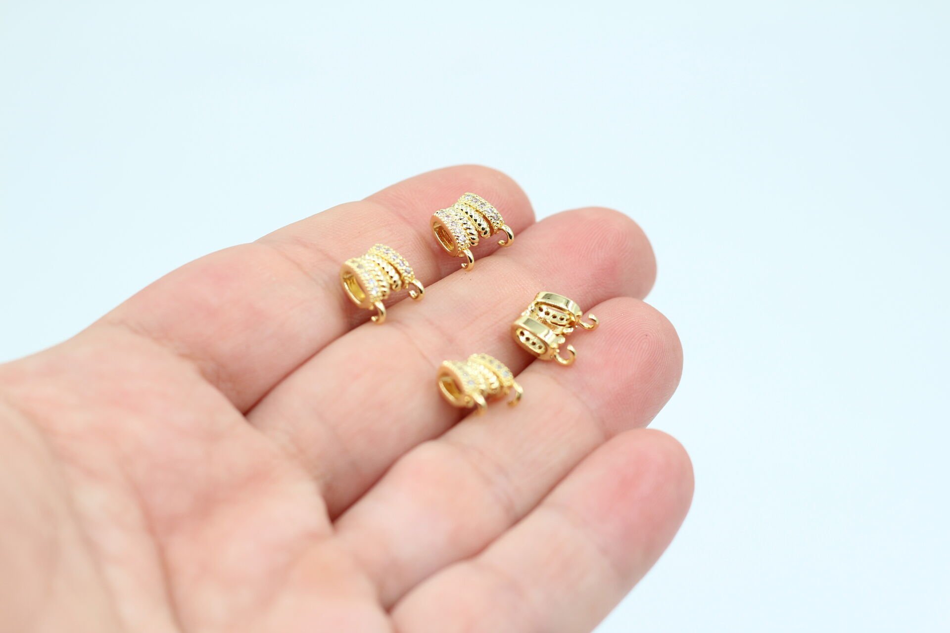 İthal Altın Kaplama Çift Kulplu Bileklik ve Kolye Aparatı