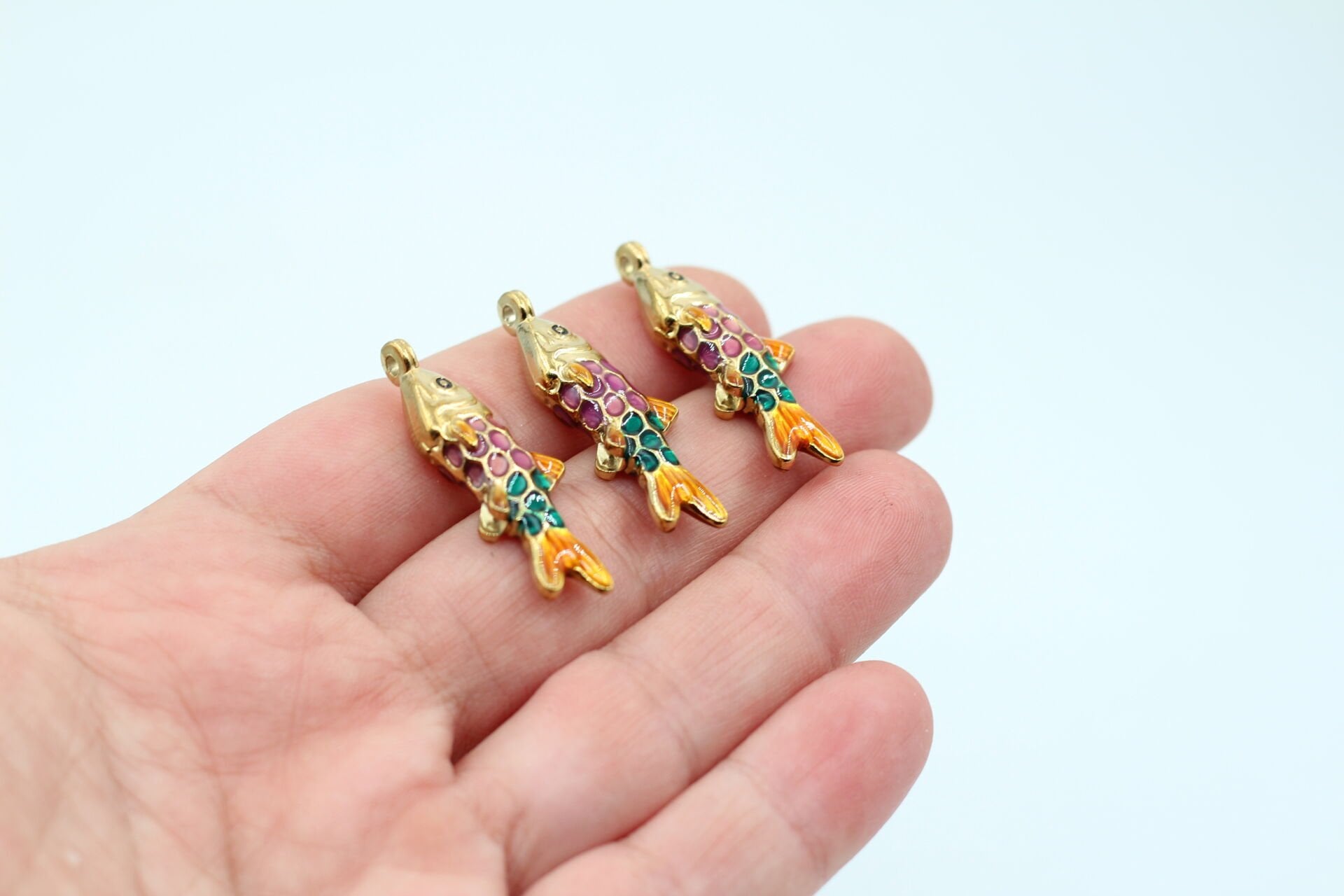 Çelik Renkli Balık Kolye Ucu