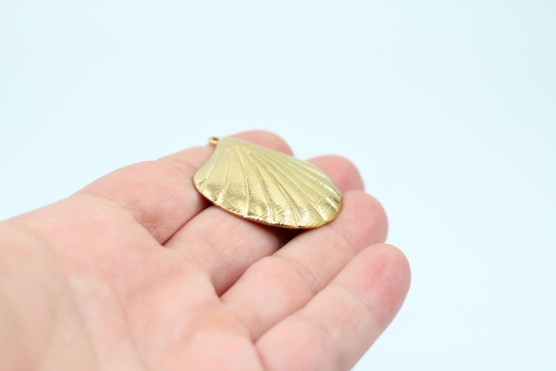 Çelik Büyük İstiridye Kolye Ucu