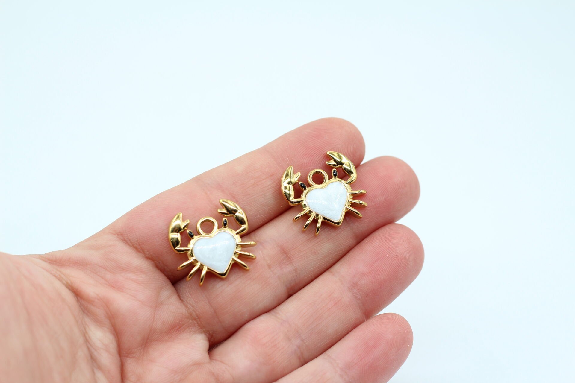 Çelik Mineli Yengeç Kolye Ucu