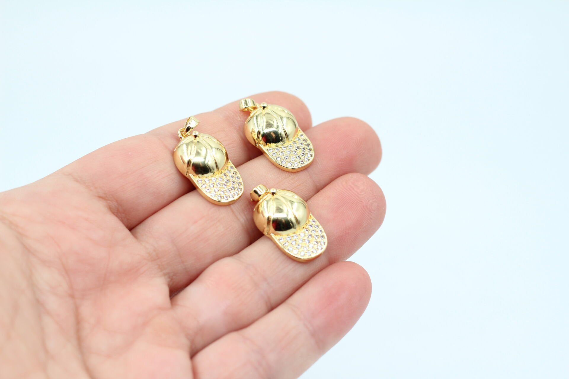 İthal Altın Kaplama Zirkonlu Şapka