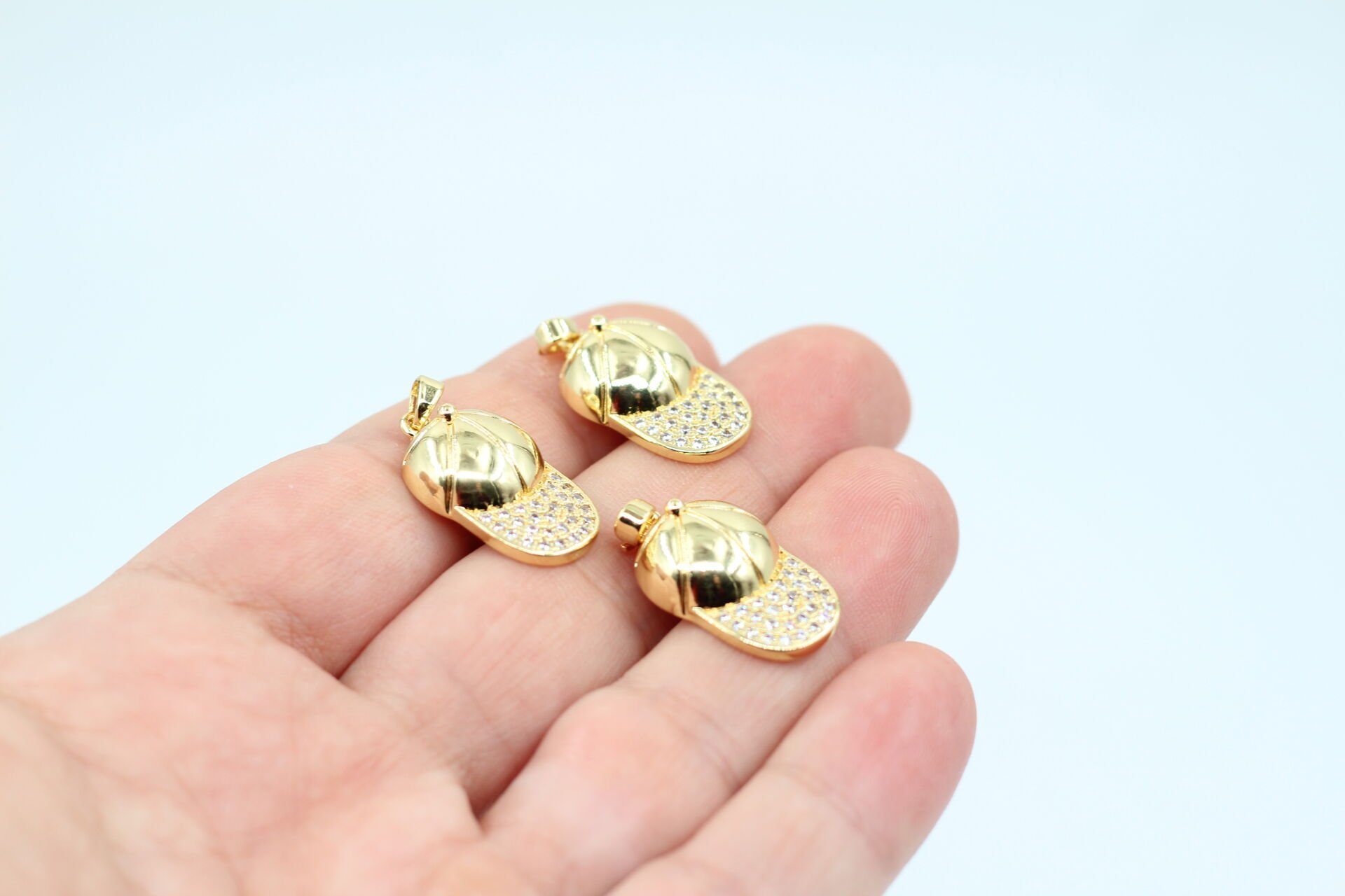 İthal Altın Kaplama Zirkonlu Şapka