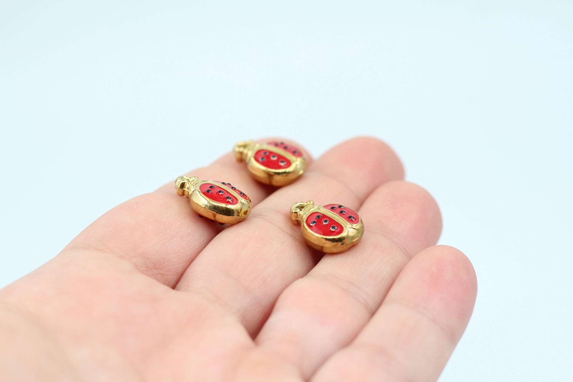 Çelik Uğur Böceği Kolye Ucu