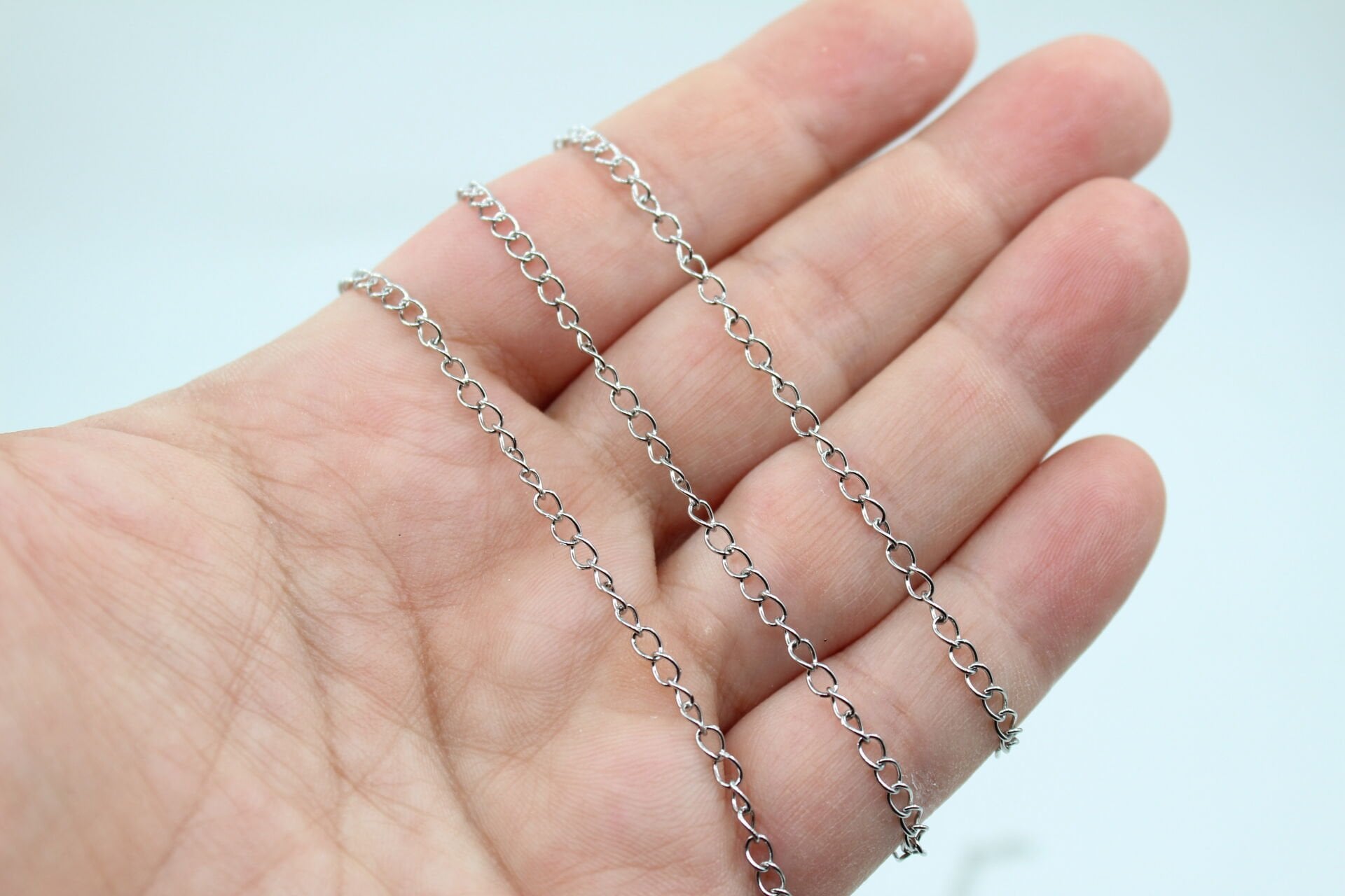 Çelik Küçük Gümüş Uzatma Zinciri