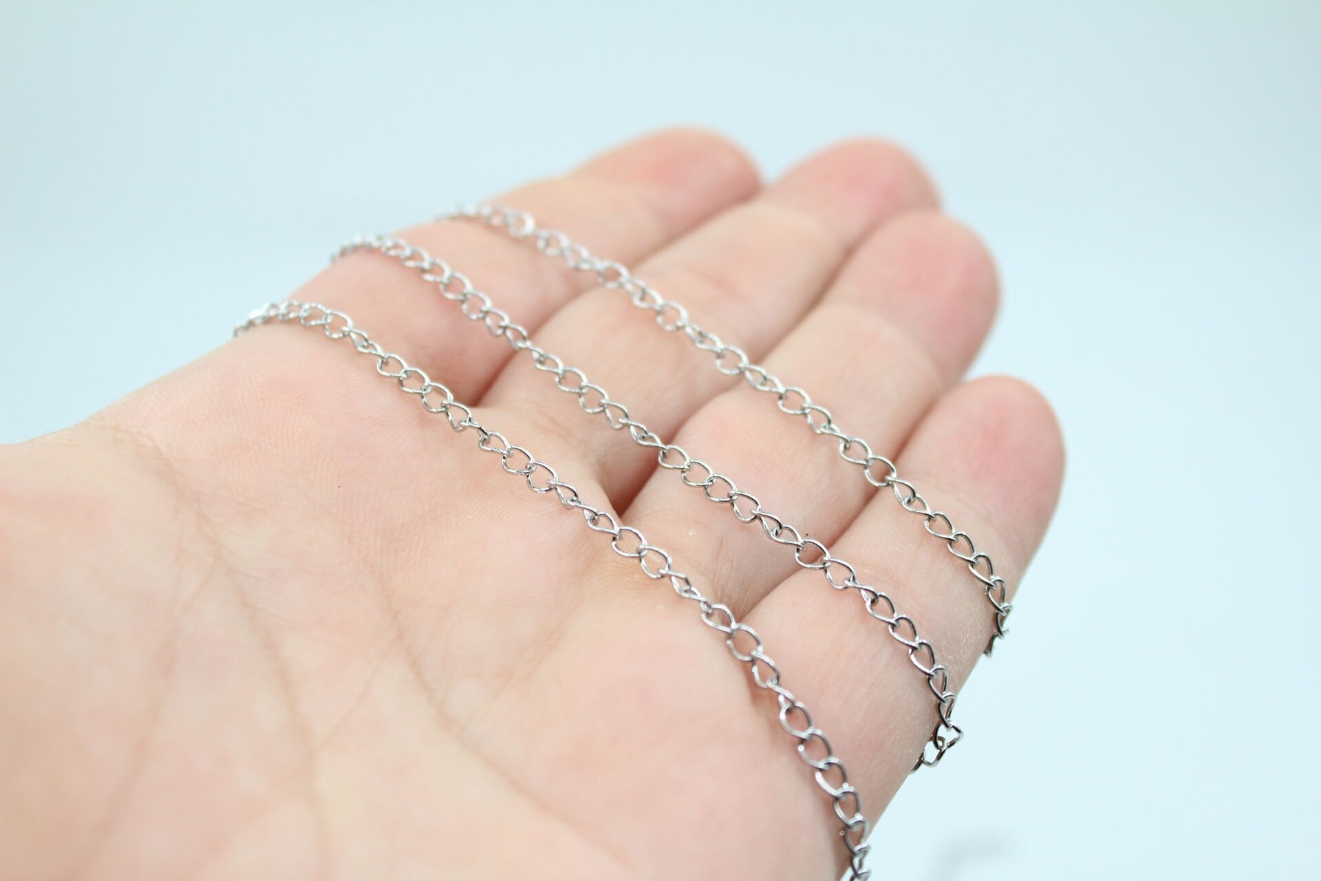 Çelik Küçük Gümüş Uzatma Zinciri