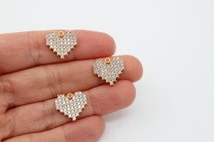 Altın Kap. Zirkon Taşlı Kalp