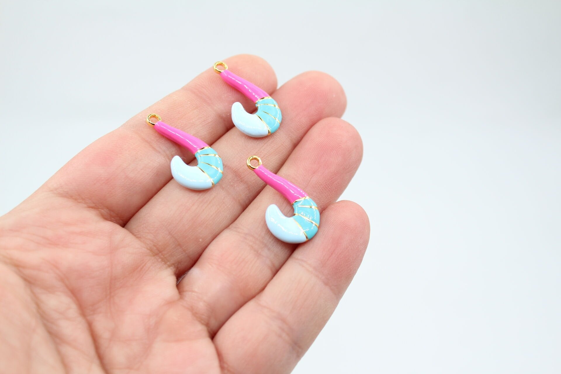 Altın Kaplama Pembe-Mavi Tilki Kuyruğu