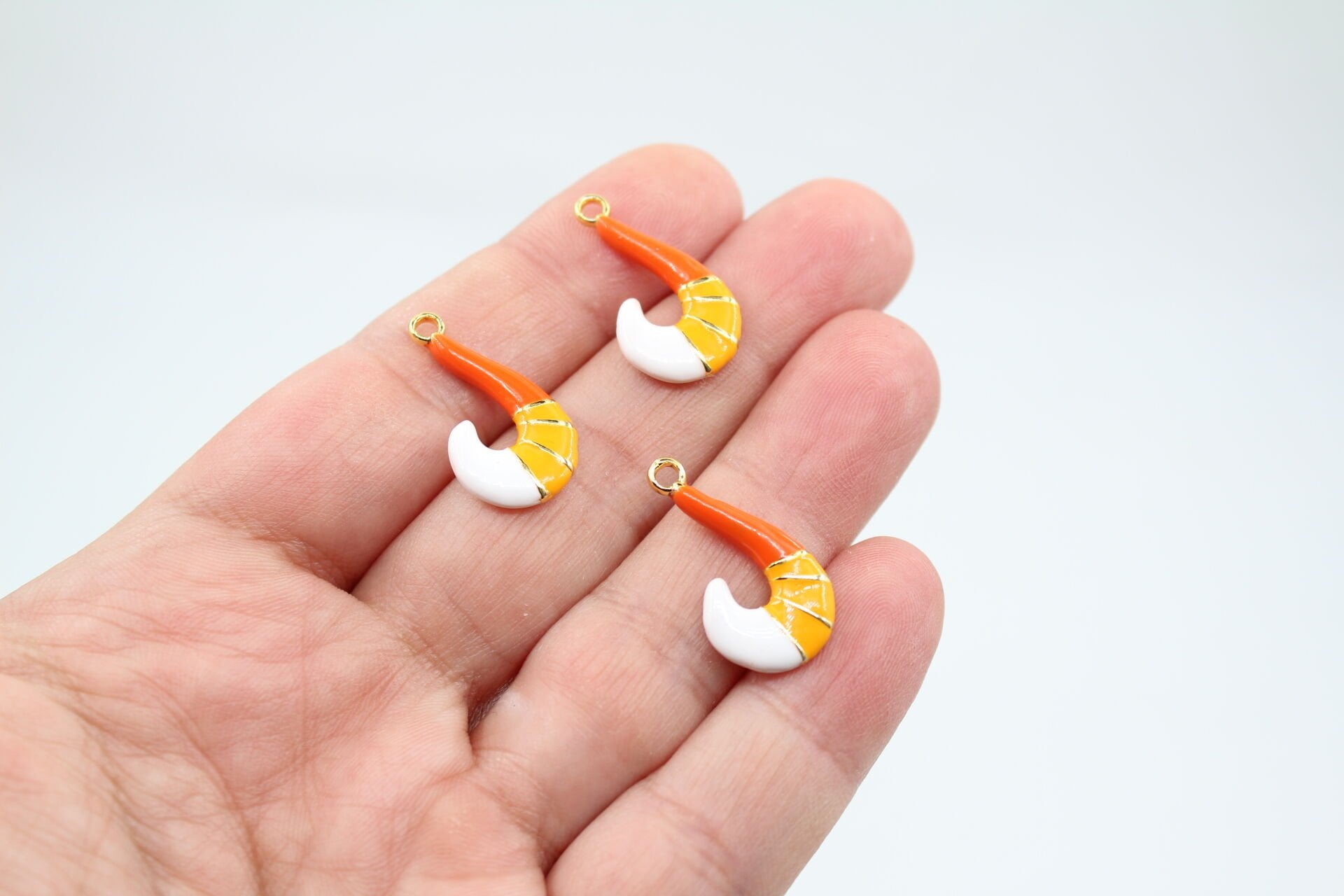 Altın Kaplama Turuncu-Beyaz Tilki Kuyruğu