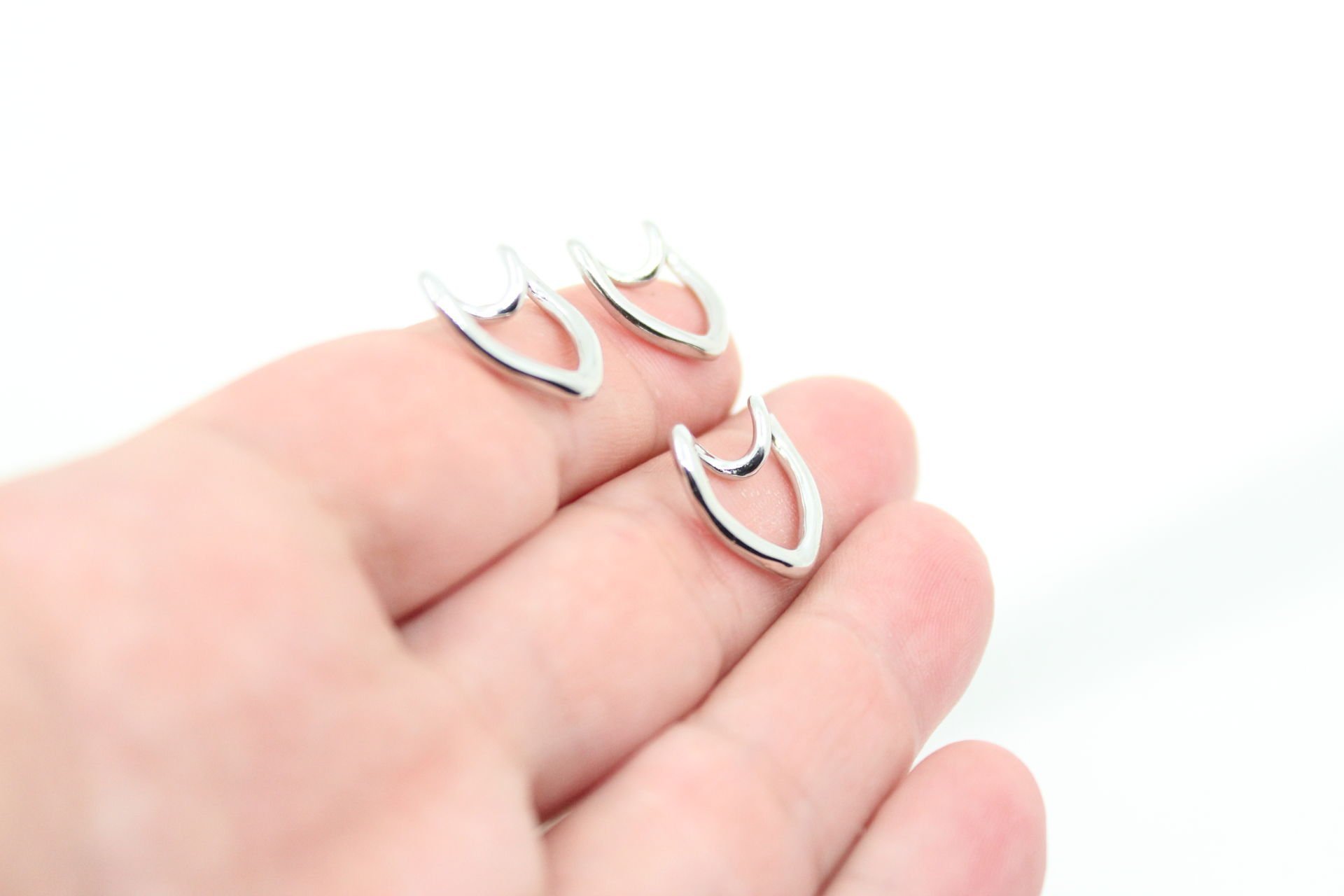 Rodyum Kaplama Döküm Kulpsuz Kalp