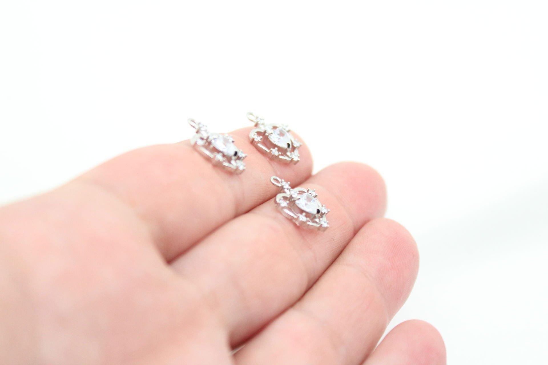 Rodyum Kaplama Kalpli Kolye Ucu