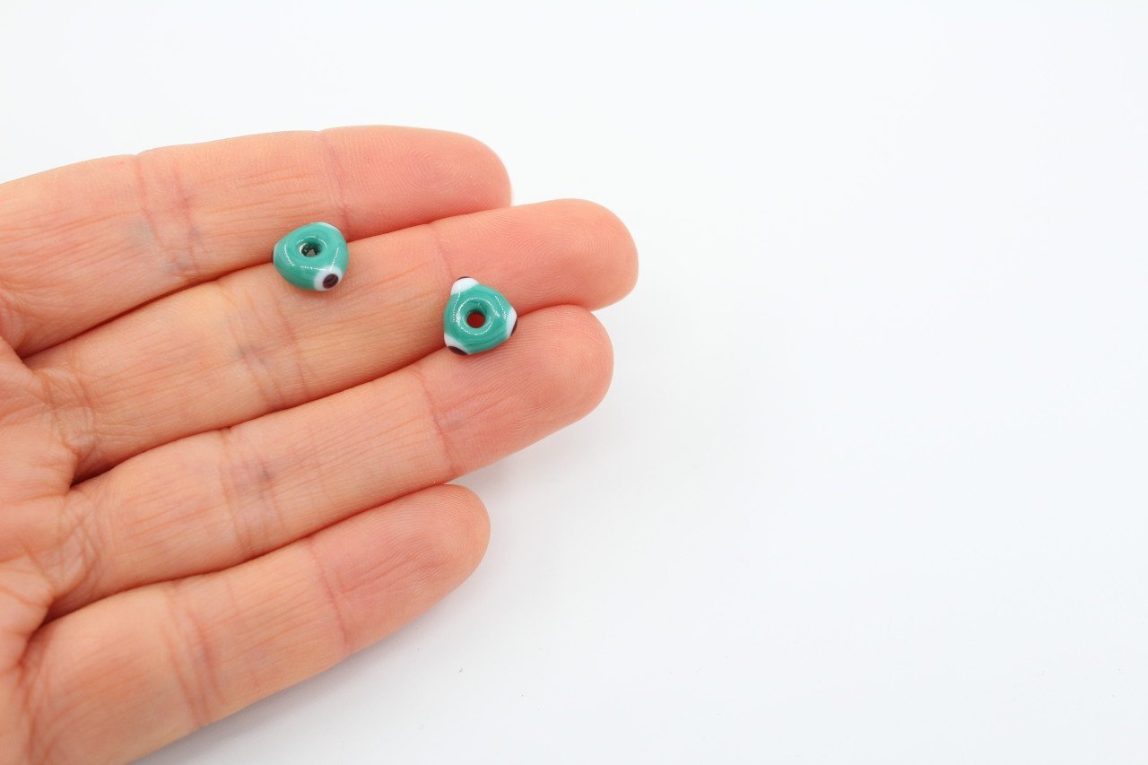 6mm Yuvarlak Yeşil Murano