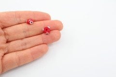 6mm Yuvarlak Kırmızı Murano