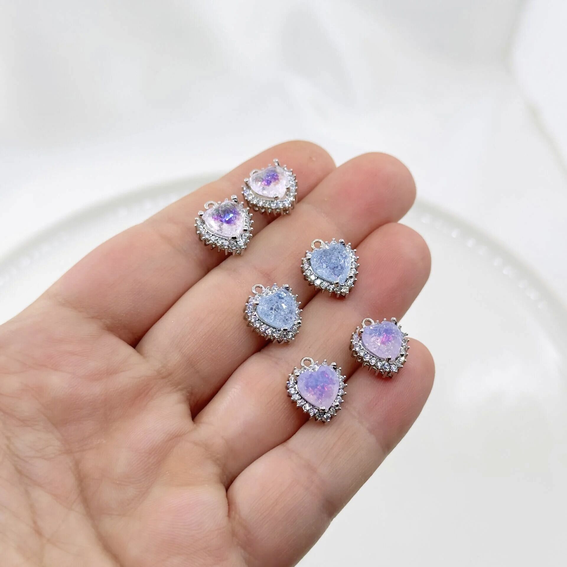 Rodyum Kaplama Simli Kafesli Kalp