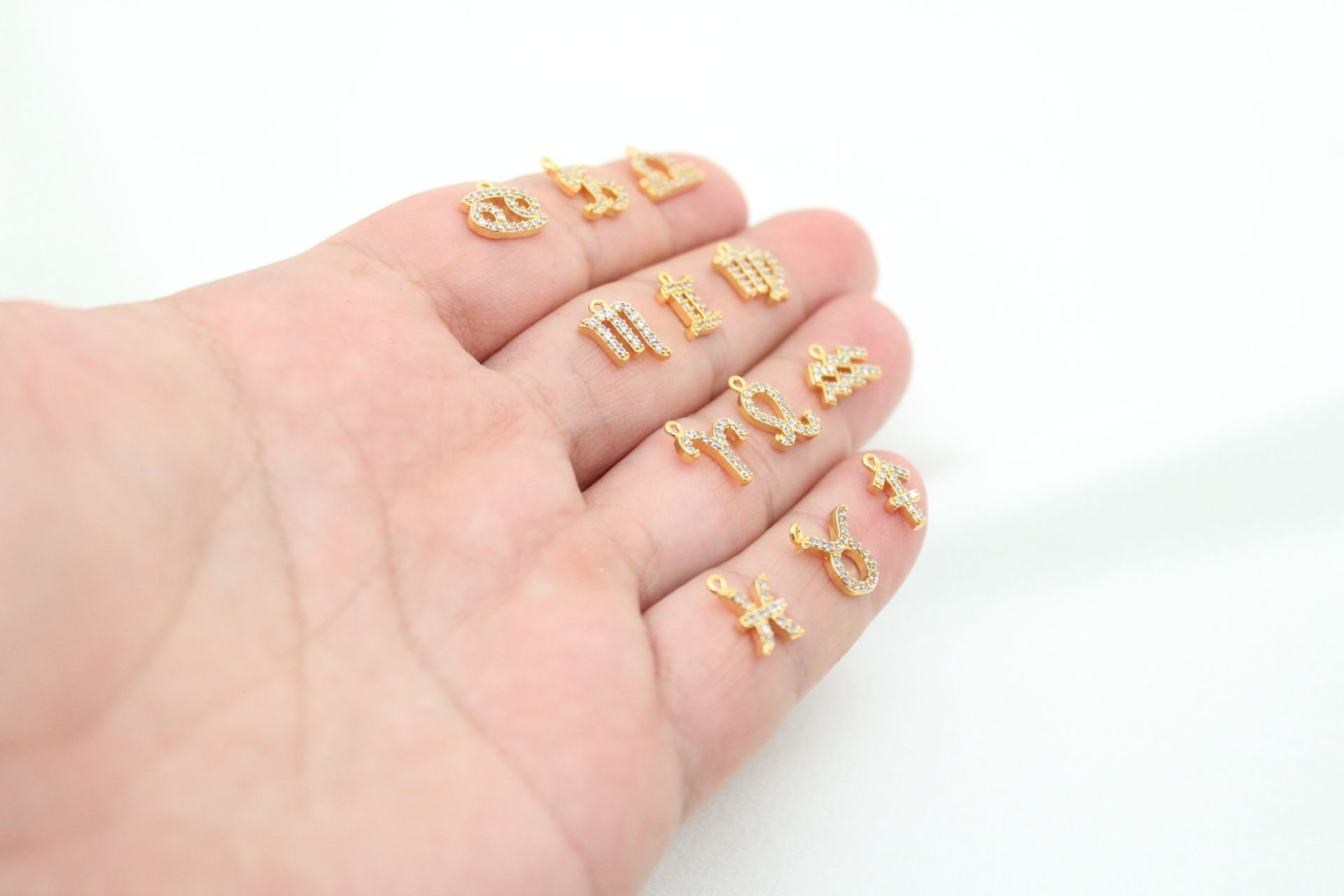 Altın Kaplama Zirkonlu Burç Sembolleri