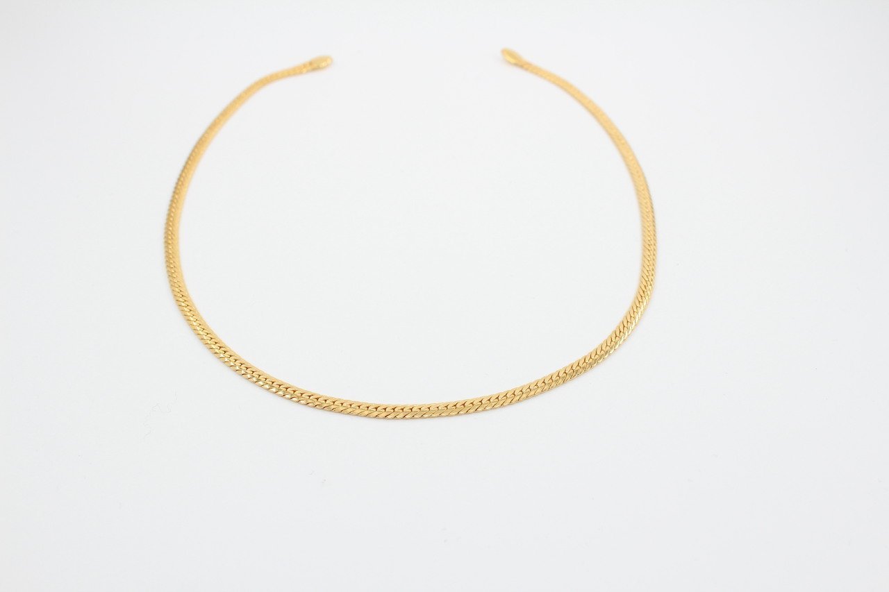 Altın Kap. Desenli İtalyan Zincir 40cm