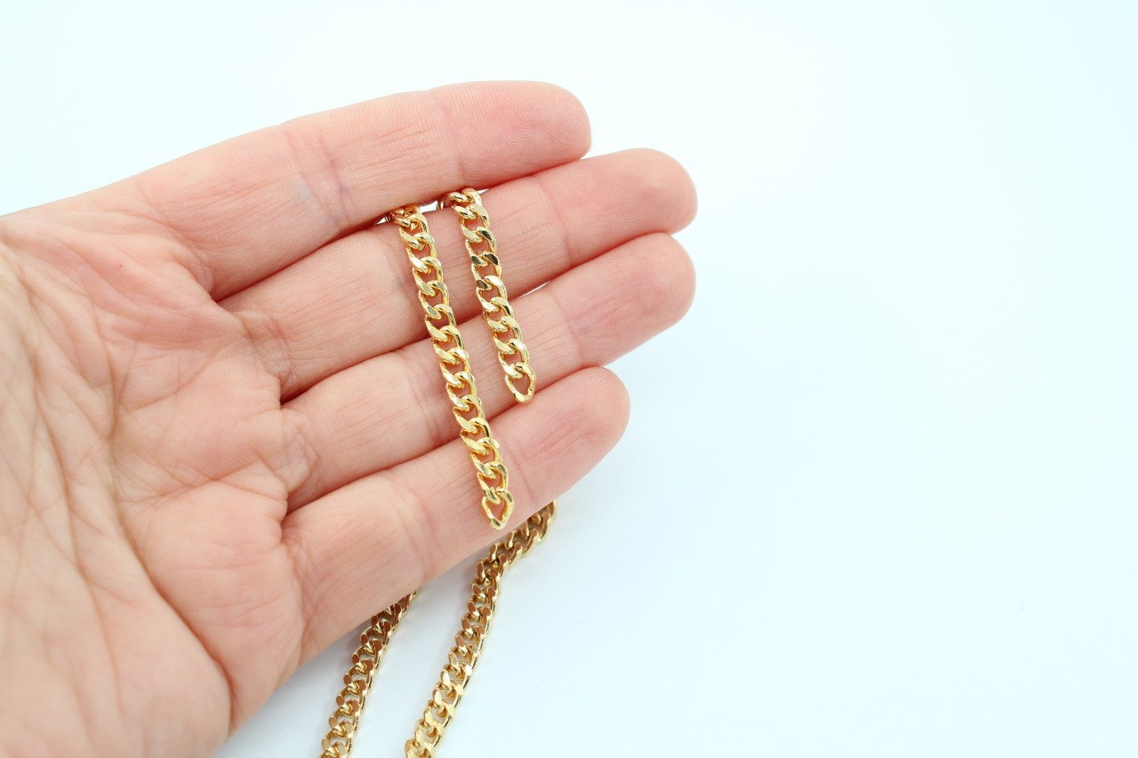 Altın Kap. 4x6 Traşlı Zincir 1mt